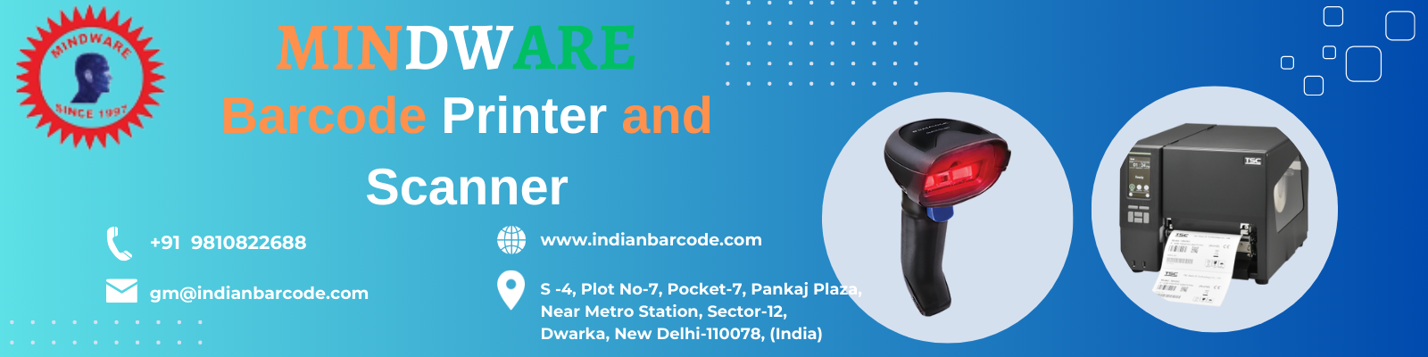 Mindware Barcode Printer & Scanner