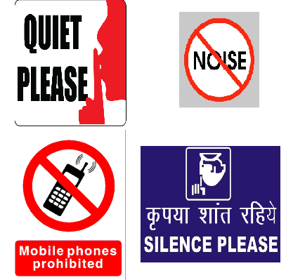 Keep Silence Sign Label