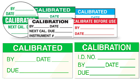 Calibration Sticker