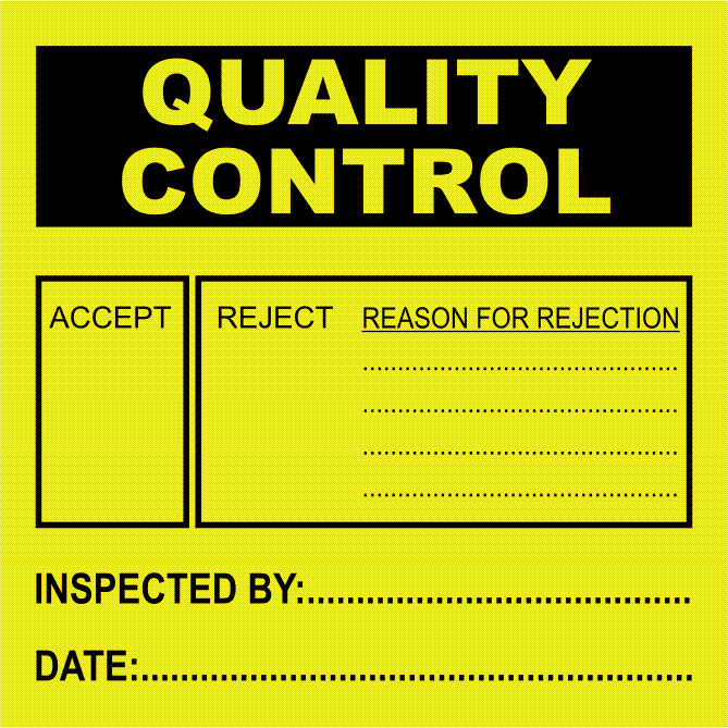 Quality Control Label